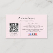 Modern House Cleaning Service Visitekaartje (Achterkant)