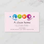 Modern House Cleaning Service Visitekaartje (Voorkant)
