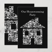 Modern House Housewarming Party Uitnodiging (Voorkant / Achterkant)