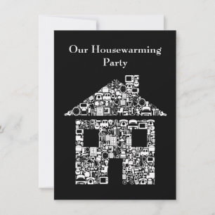 Modern House Housewarming Party Uitnodiging
