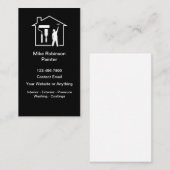 Modern House Painter Business Cards Design Visitekaartje (Voorkant / Achterkant)