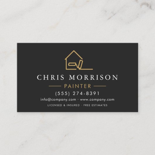 Modern House Painter Contractor Visitekaartje (Voorkant)