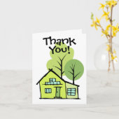 Modern House Realtor Client Dank u Kaart (Gele Bloem)