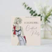 Modern  Housewarming Cocktail Party Pin Up Kaart (Staand voorkant)