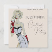 Modern  Housewarming Cocktail Party Pin Up Kaart (Voorkant)