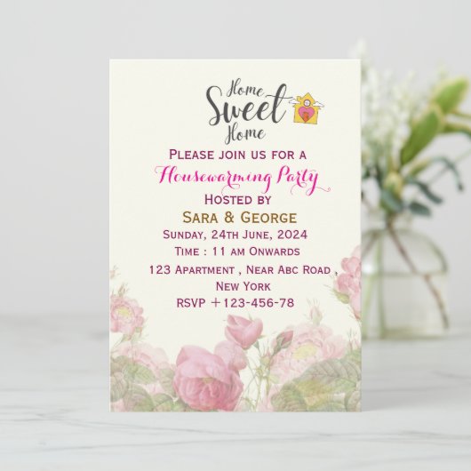 Modern Housewarming Invitation Kaart (Staand voorkant)