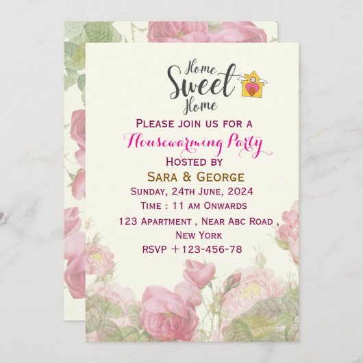 Modern Housewarming Invitation Kaart (Voorkant / Achterkant)