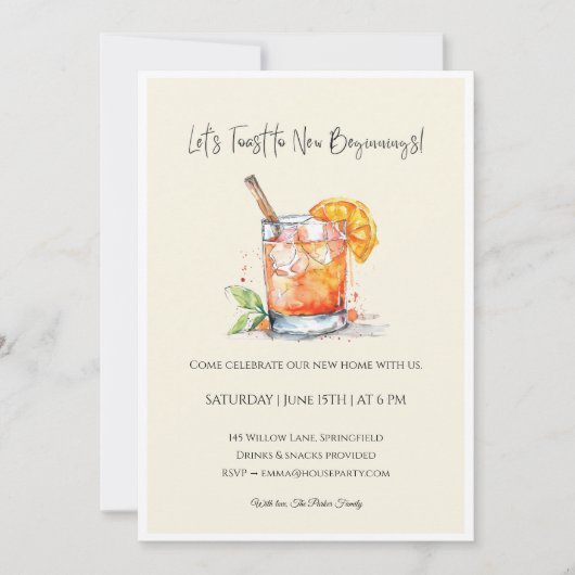 Modern Housewarming Invitation • New Home  Kaart (Voorkant)