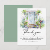 Modern Housewarming Party Simple Watercolor Bedankkaart (Voorkant / Achterkant)