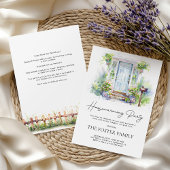 Modern Housewarming Party Simple Watercolor Kaart