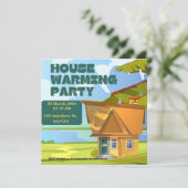 Modern Housewarming Party Uitnodiging (Staand voorkant)