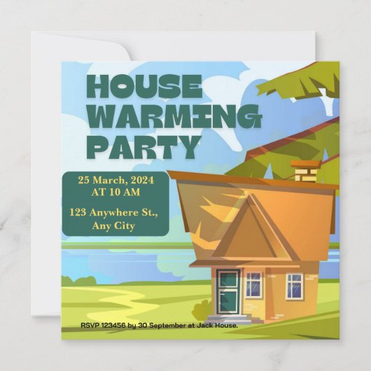 Modern Housewarming Party Uitnodiging (Voorkant)