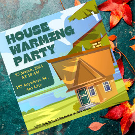 Modern Housewarming Party Uitnodiging