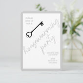 Modern Housewarming Party Uitnodiging | Cool Grey (Staand voorkant)