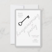 Modern Housewarming Party Uitnodiging | Cool Grey (Voorkant)
