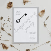Modern Housewarming Party Uitnodiging | Cool Grey