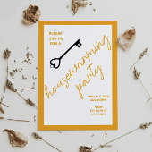 Modern Housewarming Party Uitnodiging | Retro goud