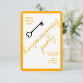 Modern Housewarming Party Uitnodiging | Retro goud (Staand voorkant)