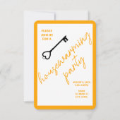 Modern Housewarming Party Uitnodiging | Retro goud (Voorkant)