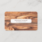 Modern hout interieur design elegant wit visitekaartje (Voorkant)