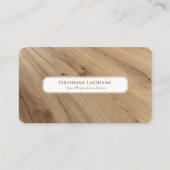 Modern hout interieur design elegant wit visitekaartje (Voorkant)