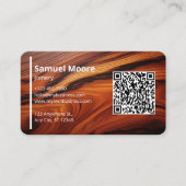 Modern houtbewerking Cocobolo hout Visitekaartje (Voorkant)