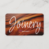 Modern houtbewerking Cocobolo hout Visitekaartje (Achterkant)