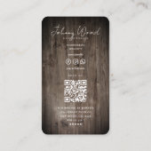 Modern houtbewerking Professioneel Rustiek Hout Visitekaartje (Achterkant)