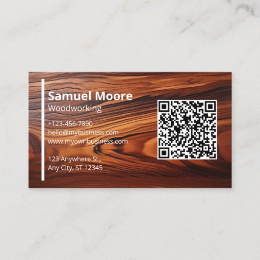 Modern houtbewerking Timmerwerk Visitekaartje (Voorkant)