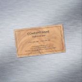 Modern houten ontwerp magnetisch visitekaartje (Voorbeeld)