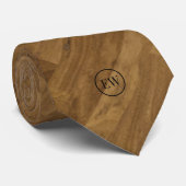 Modern houten patroon | Mannen-Stropdas Stropdas (Opgerold)