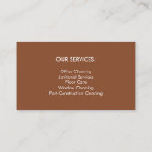 Modern houten water laat commerciële reiniging val visitekaartje (Achterkant)