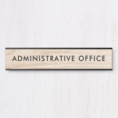 Modern houtontwerp Professionele plaat Admin kanto Deurbordje (Voorkant)