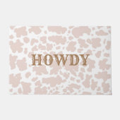 Modern Howdy Beige Koe Huidpatroon Deurmat (Voorkant)
