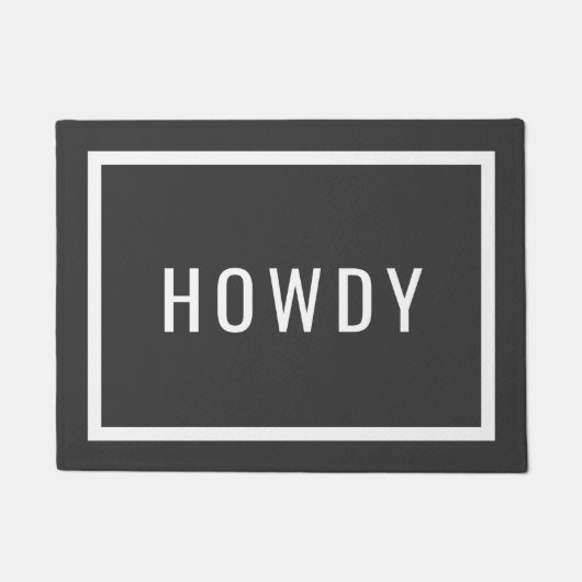 Modern Howdy | bewerkbare kleuren Deurmat (Voorkant)