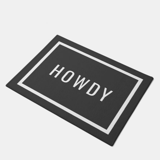 Modern Howdy | bewerkbare kleuren Deurmat (Schuin)