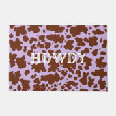 Modern Howdy Lila Koe Huidpatroon Deurmat (Voorkant)
