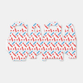 Modern Huge Red Blue Sprinkles Birthday Bedankdoosjes (Uitgevouwen)