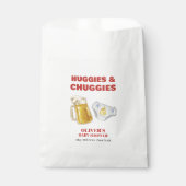 Modern Huggies Chuggies Beer Diaper Baby Shower  Bedankzakje (Voorkant)