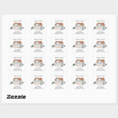 Modern Huis Adreswijziging Vierkante Sticker (Vel)