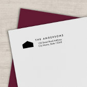 Modern huis familienaam retouradres zelfinktende stempel