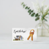 Modern huis | Huissleutels Visitekaartje (Staand voorkant)