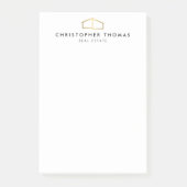 Modern huis Logo Gold Real Estate, makelaar Post-it® Notes (Voorkant)