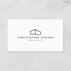 Modern Huis Logo in zwart voor onroerend goed, Rea Visitekaartje