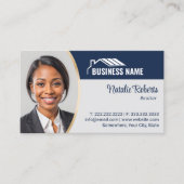 Modern huis Logo makelaar makelaar foto Visitekaartje (Voorkant)