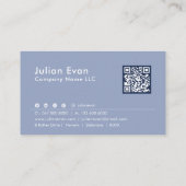 Modern huis Logo Navy Blue makelaar Visitekaartje (Achterkant)