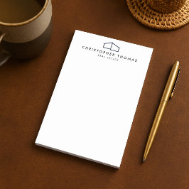 Modern huis Logo Navy Blue Real Estate, makelaar Post-it® Notes
