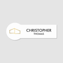 Modern huis Logo onroerend goed, makelaar wit / go