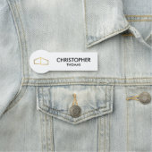 Modern huis Logo onroerend goed, makelaar wit / go Naamplaatje (In situ)