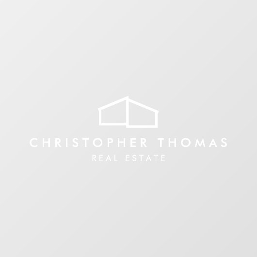 Modern Huis Logo Vastgoed Raamsticker (Vel)